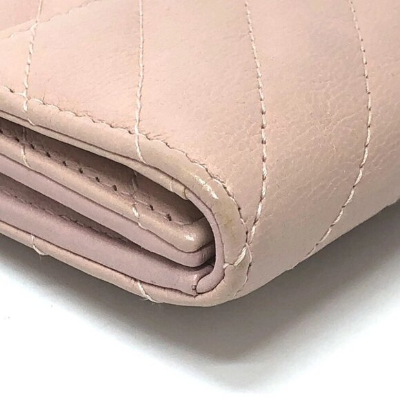 CHANEL V-Stitch Chevron CompactWallet Wallet Trifold wallet Lambskin Leather - Picture 6 of 16